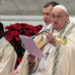 Pope Francis attends a Mass to mark the World Day of Peace in St. Peter's Basilica at the Vatican, January 1, 2025. REUTERS/Remo Casilli