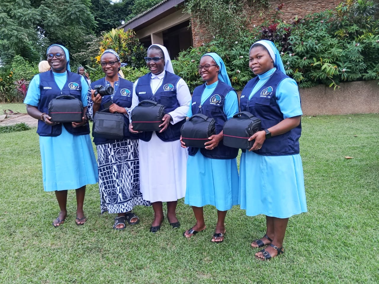 Catholic Sister Communicators Network in Ghana Donates Cameras, Media Jackets to Members
